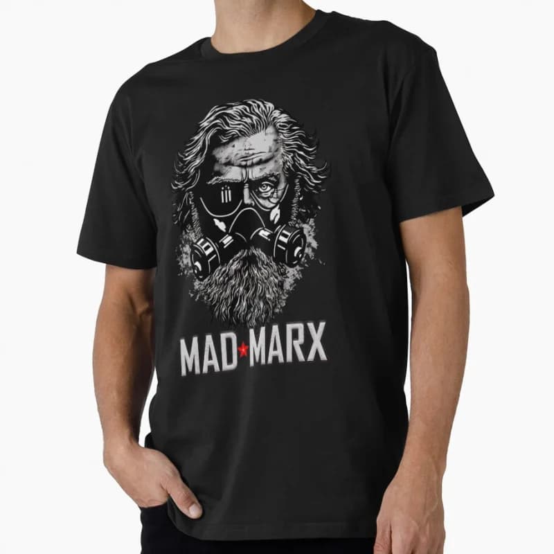 Mad Marx Karl Marx Socialist Philosopher Communist memes Funny Gift T shirt Large size Tops 100% cotton printed Clothes