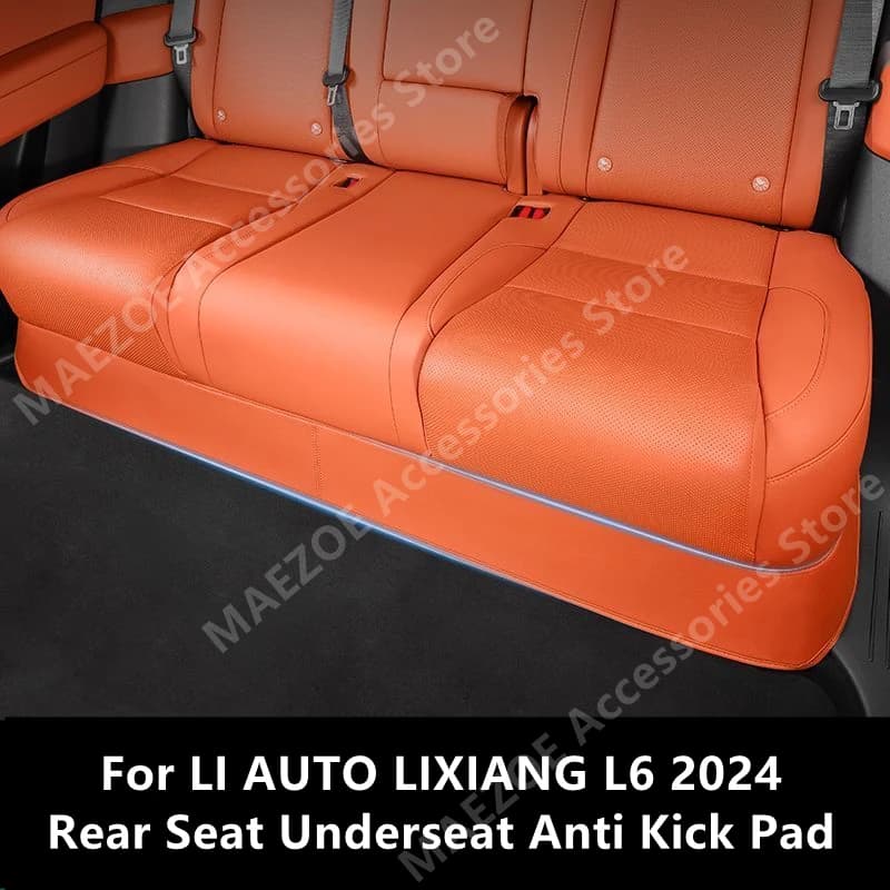 For LI AUTO LIXIANG L6 2024 Rear Seat Underseat Anti Kick Pad Leather Protective Cover,Interior Decoration Accessories
