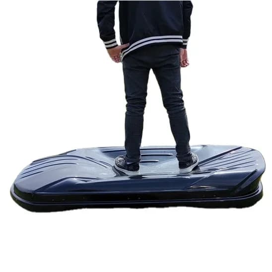 KQX Customized Logo CRB520 Single Color ABS Car Roof Box 520L Universal SUV Roof Rack Luggage Cargo Carrier For Cars And Suitcas