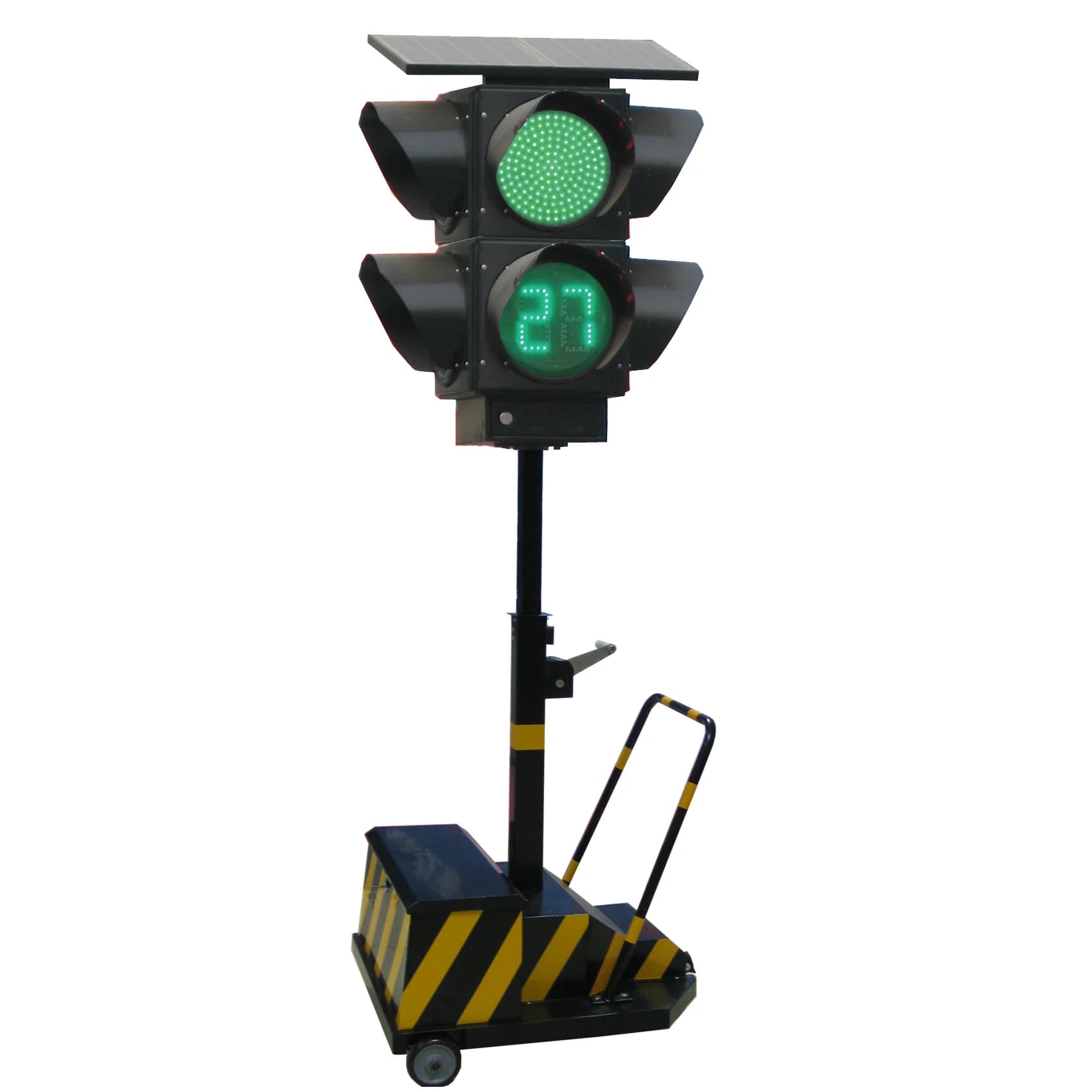 Factpory Direct Removable Hot Sale 200mm Solar Portable Traffic Light Wireless Signal Light Road Sign