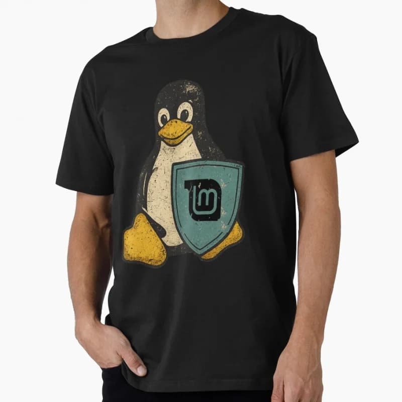 Linux TUX Mint Retro Gift t shirt for programmer Software Developer Graphic Clothes 100% cotton printed Tee All size Tops S-6XL
