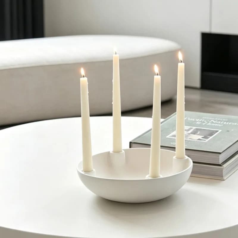 French romantic candlestick fruit plate,hotel niche desktop medieval dual-purpose atmosphere candlestick tray ornament