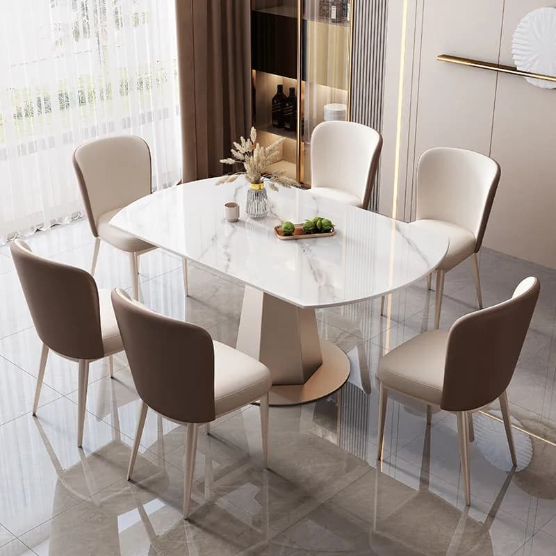 Coffee Kitchen Dining Table Restaurant Marble Center Luxury Modern Dining Table Designer Chairs Muebles Living Room Furniture