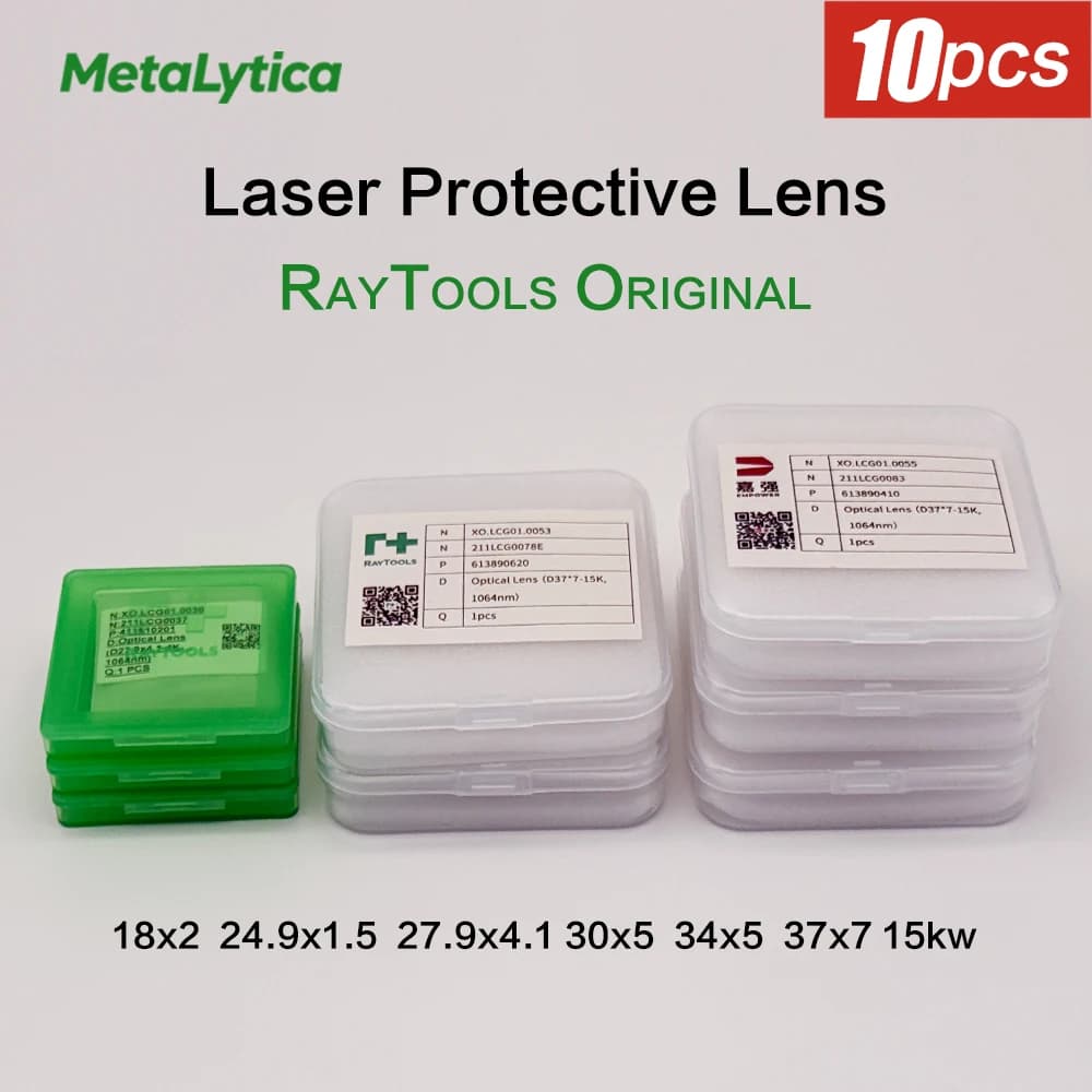 Raytools Laser Protection Lens 24.9x1.5 27.9x4.1 30x5 37x7 Fiber Laser Cutting Lens For Raytools Bodor Boci WSX Laser Machine