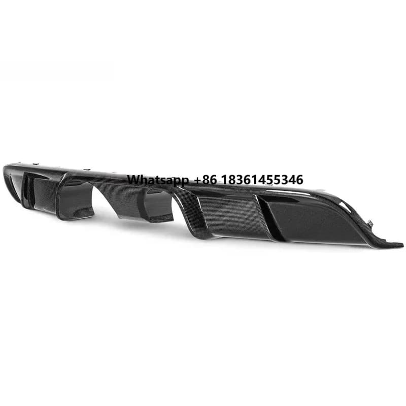 for 2016+ ss 911 991.2 Glossy Black Front STLFGenuine Carbon Fiber Rear Bumper Lip Sp Diffuser Body Kit
