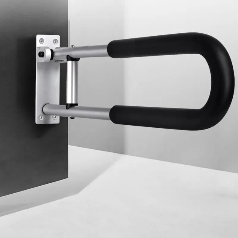 Aluminum Alloy Bathroom Safety Grab Bar  Anti-Slip Toilet Handrail  Foldable Restroom Support for Disabled and Elderly