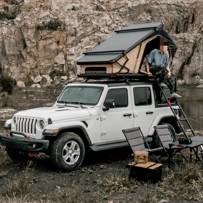 High‑Quality 3‑Person Aluminum Clamshell Hard‑Rooftop Tent, Waterproof 4X4 SUV Outdoor Camping Car Roof Tent