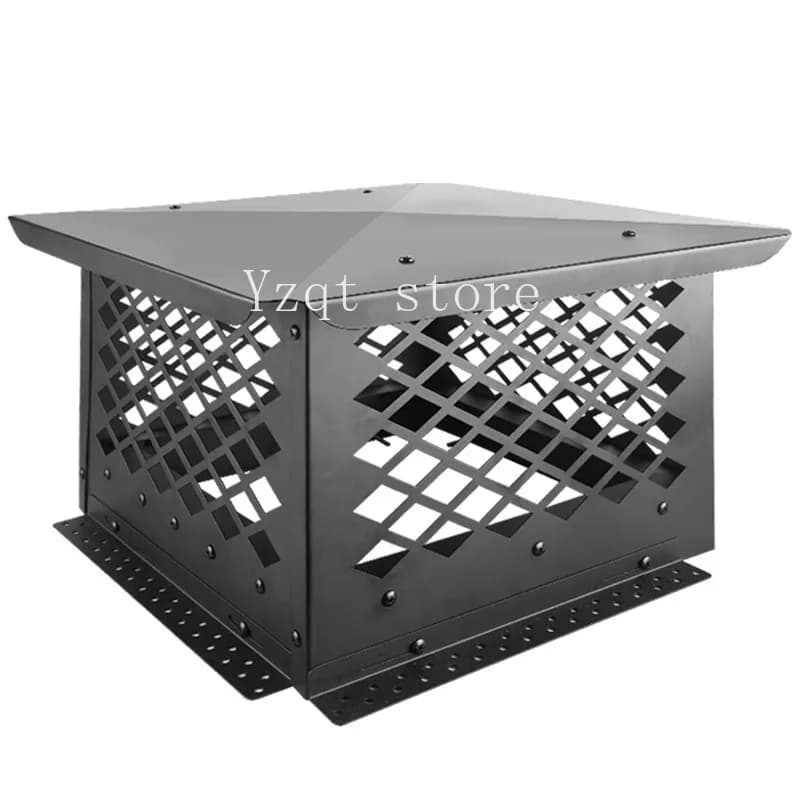 Chimney Cap, Chimney Cap, Rain Cap, Adjustable Bottom Black Windproof Corrosion Resistant Roof Cap Roof Ventilation