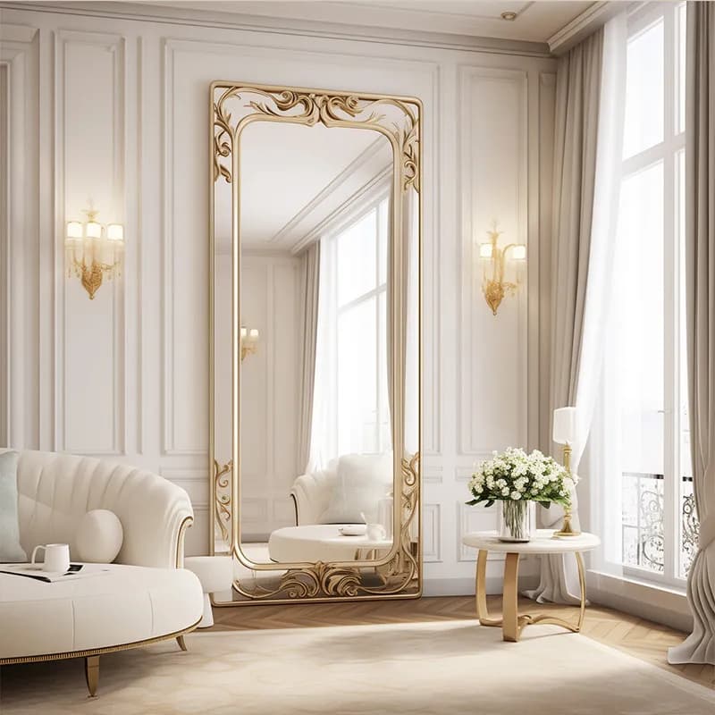 Long Nordic Decorative Mirrors Aesthetic Full Body Standing Modern Items Mirror Living Room Art Spiegel Wand Home Decorations