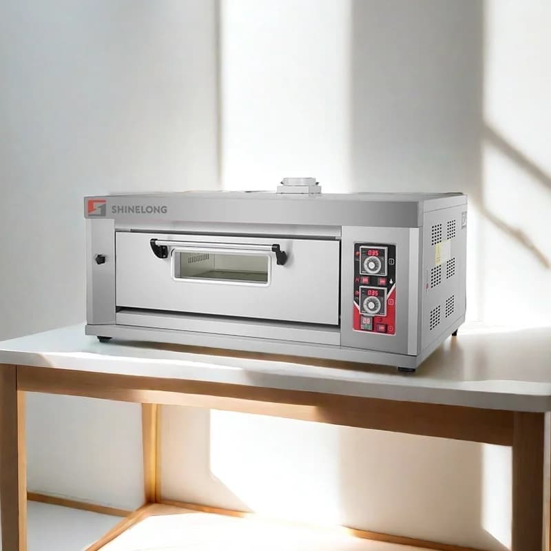 Shinelong Commercial Bread Baking Equipment Automatic Bread Maker Machine Gas Deck Oven