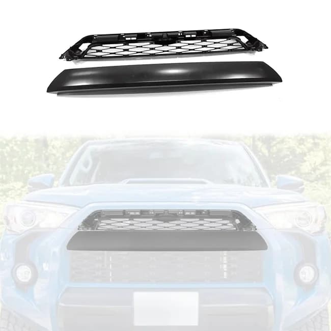 LUMA Black ABS Mesh Grill Assembly Replacement Car Front Bumper Grille Fit For 2014-2019 Toyota 4runner SR5 TRD Off-Road