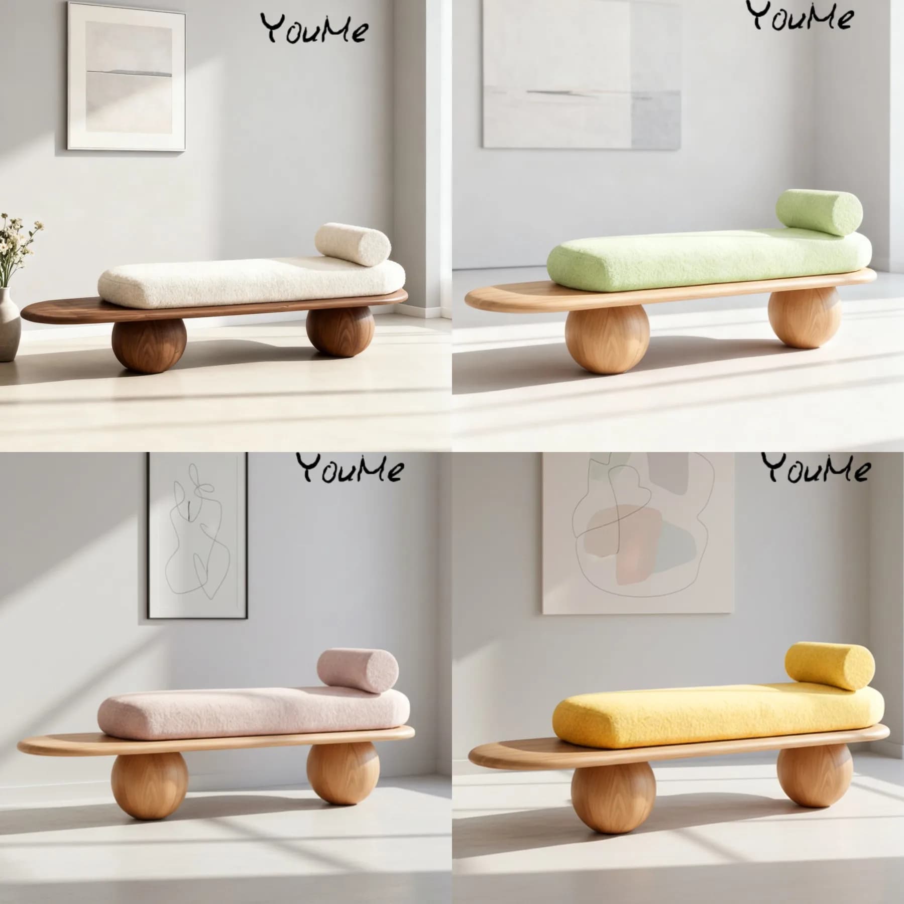 Creative Solid Wood French Vintage Bench Entryway Shoe Stool Luxury Bedroom End of Bed Bench