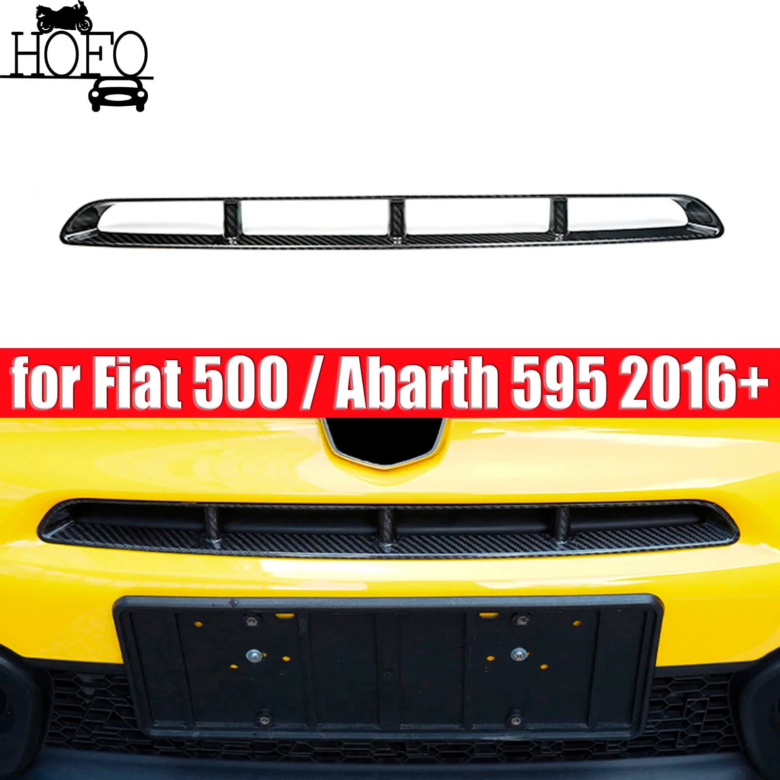 Front Bumper Cover Grille Air Intake For Fiat 500/Abarth 595 2016+