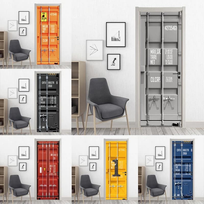 Wallpaper For Doors Decorative Vinyl  Wallpaper On The Renovation Poster   Adhesive House Sticker Custom Trompe l'oeil Glass