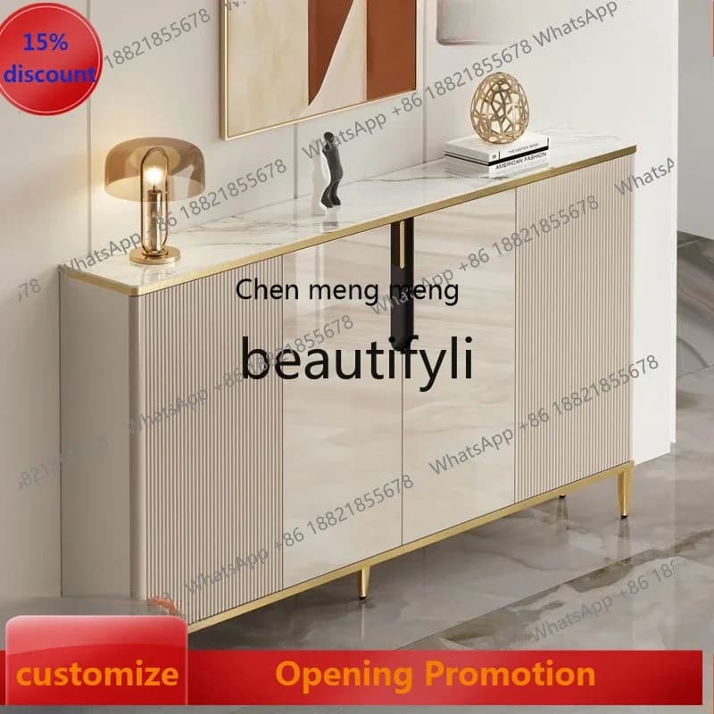 S7486 ss Sideboard Cabinet for Living Room, Wall-Mounted, Modern Minimalist Light Luxury Ultra-Thin Storage Cabinet, New Model O