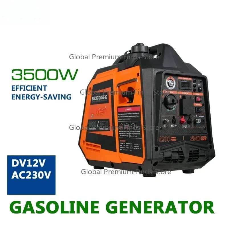 3500W 230V Watt Ultra Quiet Inverter Generator Porta-ble Generator Using Pneumatic Electric Starting CO Sensor RV Outdoor Power