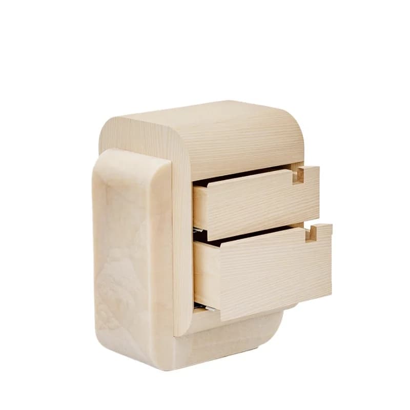 Italian natural marble bedroom bedside table board modern Italian minimalist light luxury leisure