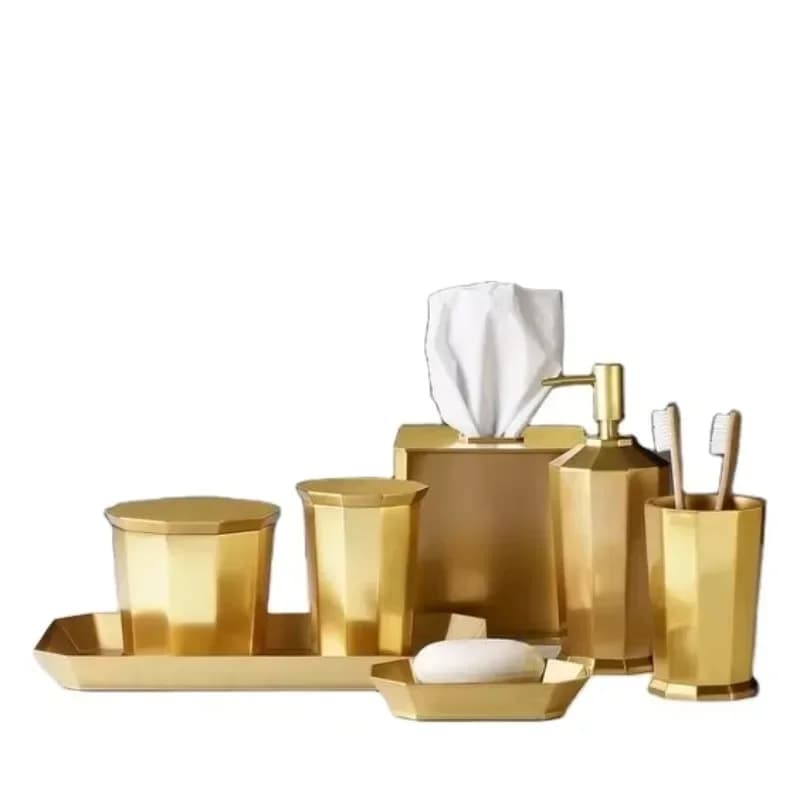 Gold Luxury Modern Decorated Bathroom Sets/Classic Gold Luxury Hotel Bathroom Accessories and Sets