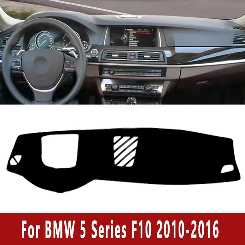 Car Dashboard Mat Dash Cover Central Control Pad for BMW 5 Series F10 with HUD 2010-2016 2011 Nonslip Cape Sunshade Accessories