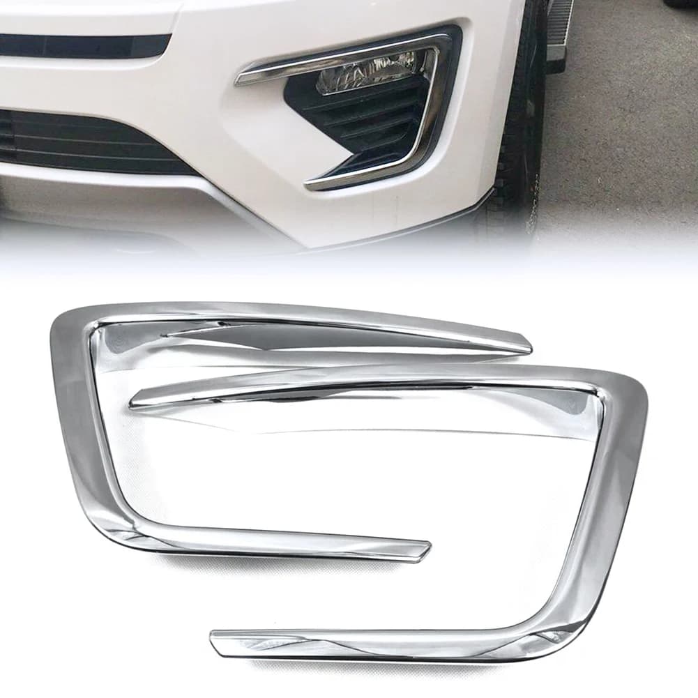 Front Fog Light Lamp Cover For Ford Expedition 2018 2019 2020  ABS Chrome  Decoration Sticker Trim