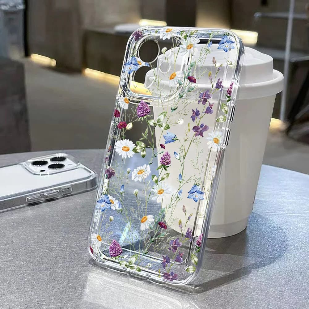 Silicone Flower Case For Samsung Galaxy S25 S24 S26 Ultra S23 S22 A56 A17 A55 A36 A35 A57 A37 A54 A52 A53 A16 A07 A26 A25 Cover