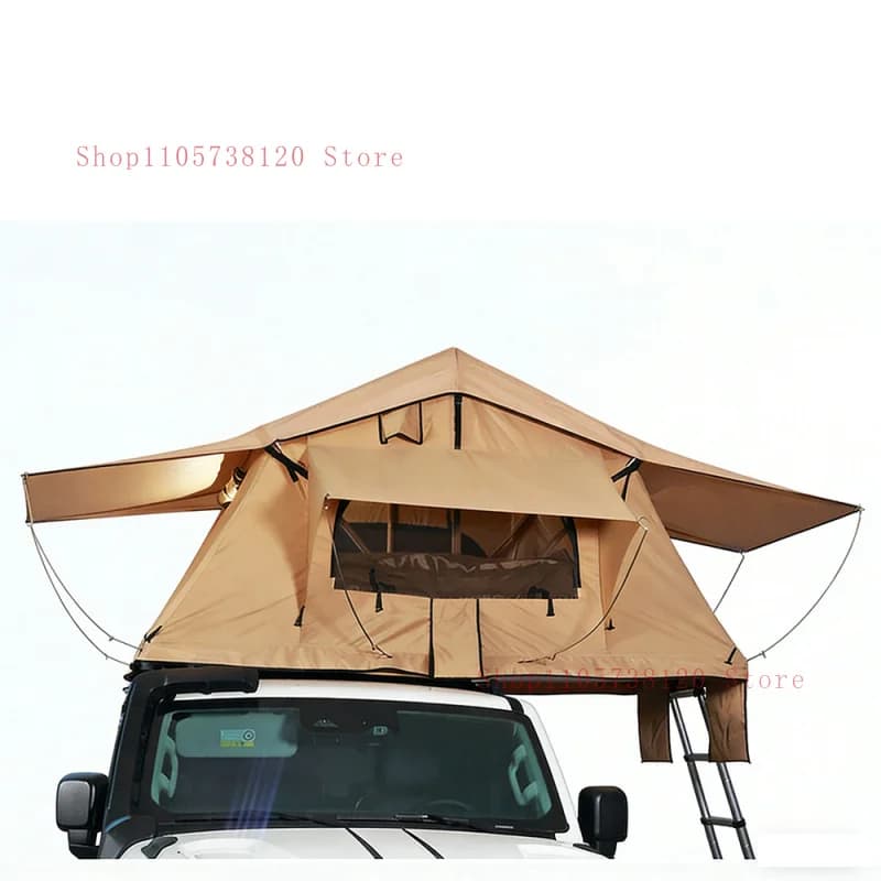 Factory Hot Selling Roof Outdoor Self-Driving, Fully Car, Off-Road SUV Camping Bed Folding Soft Top Ridge Tent