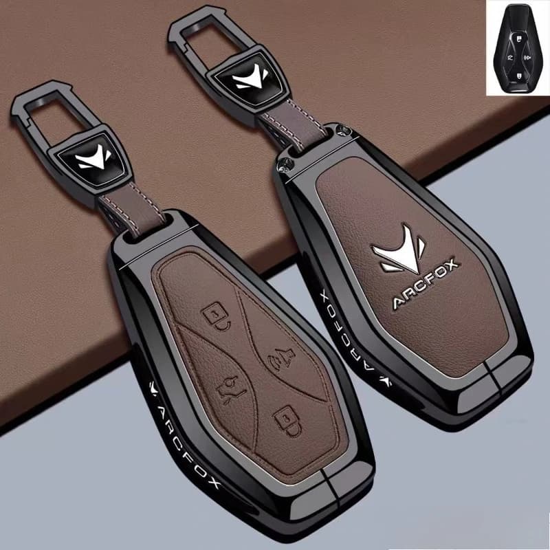 Zinc Alloy Car Key Case Cover Chain Shell Fob Holder for Arcfox T1 Alpha S5 S6 Beta S3 T5 T6 Alpha S T Accessories Keychain