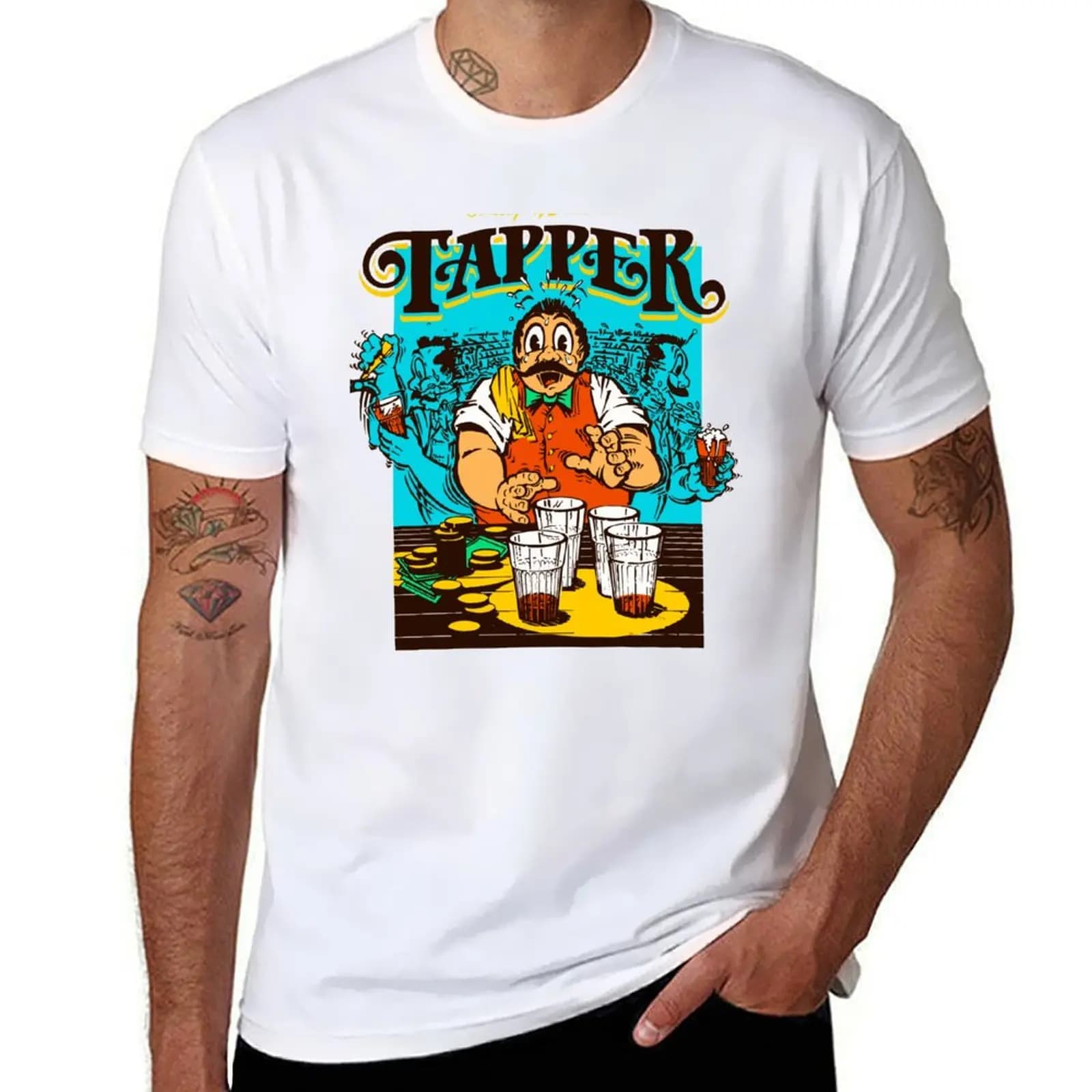 Tapper Arcade RETRO T-Shirt anime t shirts oversize man t shirts high quality luxury brand T-Shirt