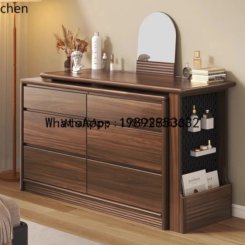 X4 solid wood dresser bedroom simple light luxury makeup table bedside chest dresser integrated