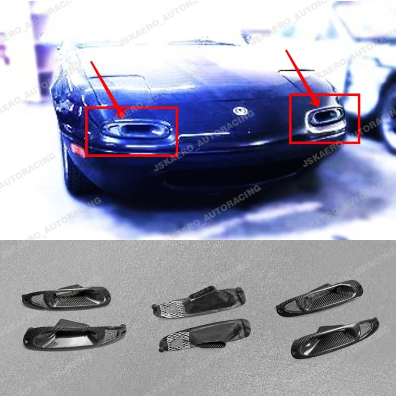 For Mazda MX5 NA Miata Front Turn Singal Indicator Air Intake Carbon Fiber 2pcs car BodyKits