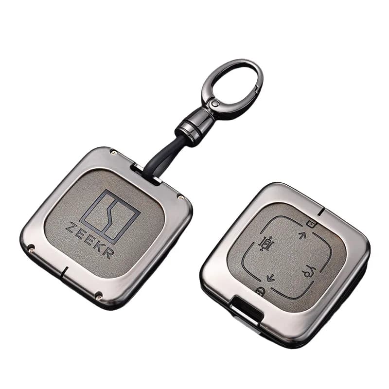 Premium Zinc Alloy Key Cover Case for ZEEKR 001/009/X (2024) - Protective Key Fob Shell Key Bag Chain