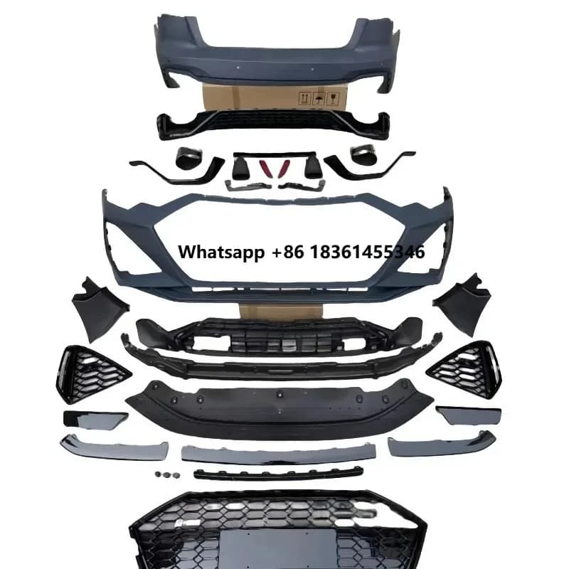 A6L| RS6 Style Modified Kit: Front/Rear Bumper, Side Skirt, Grille, Quad Exhaust