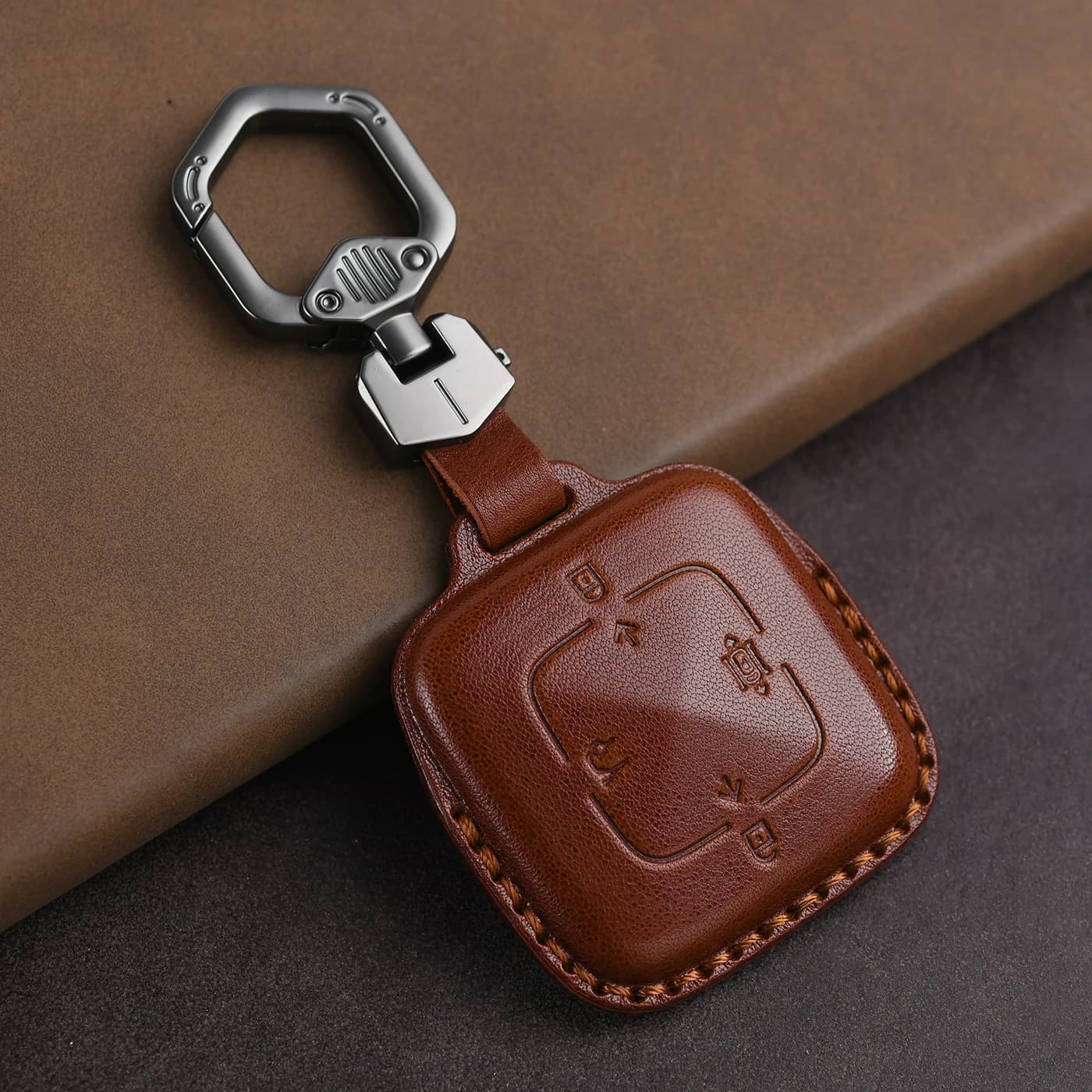 Genuine Leather Protector for Zeekr 00 009 And ZEEKR 007 Geeker 7x Key Case Cover Fob