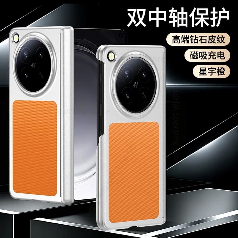 For Magsafe Magnetic Hinge Diamond Pattern Case For OPPO Find N6 N5 N3 Full Protection Hinged Cover For Oppo Find N5 N3 N6 Coque