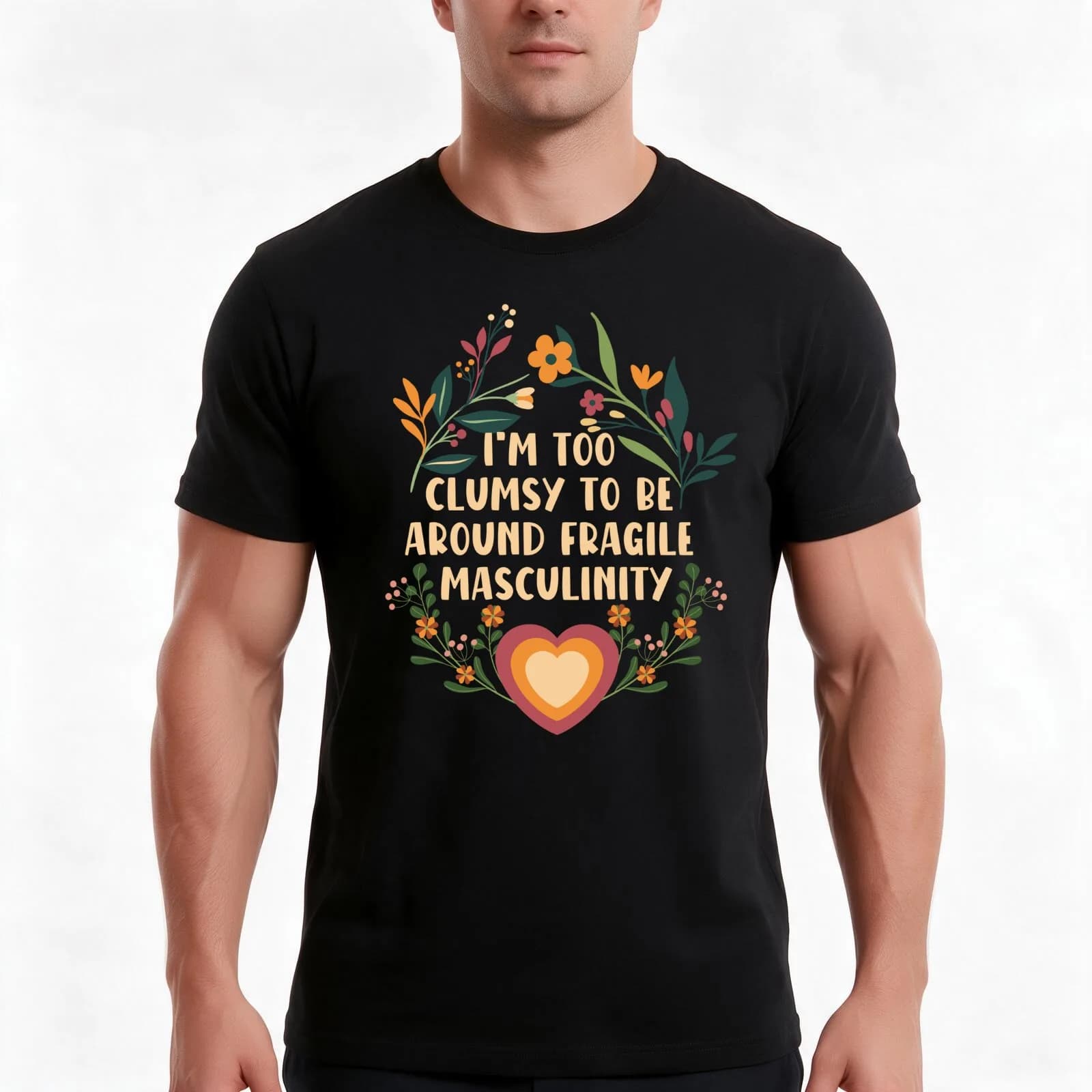 I'm too clumsy to be around fragile masculinity - girl power T-Shirt, Summer Casual Cotton Tee, Oversized Streetwear Tops
