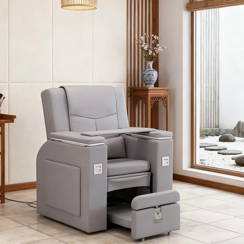 Electric Inverted Multifunctional Durable Massage Table Light Manicure Stainless Steel Contemporary Commercial