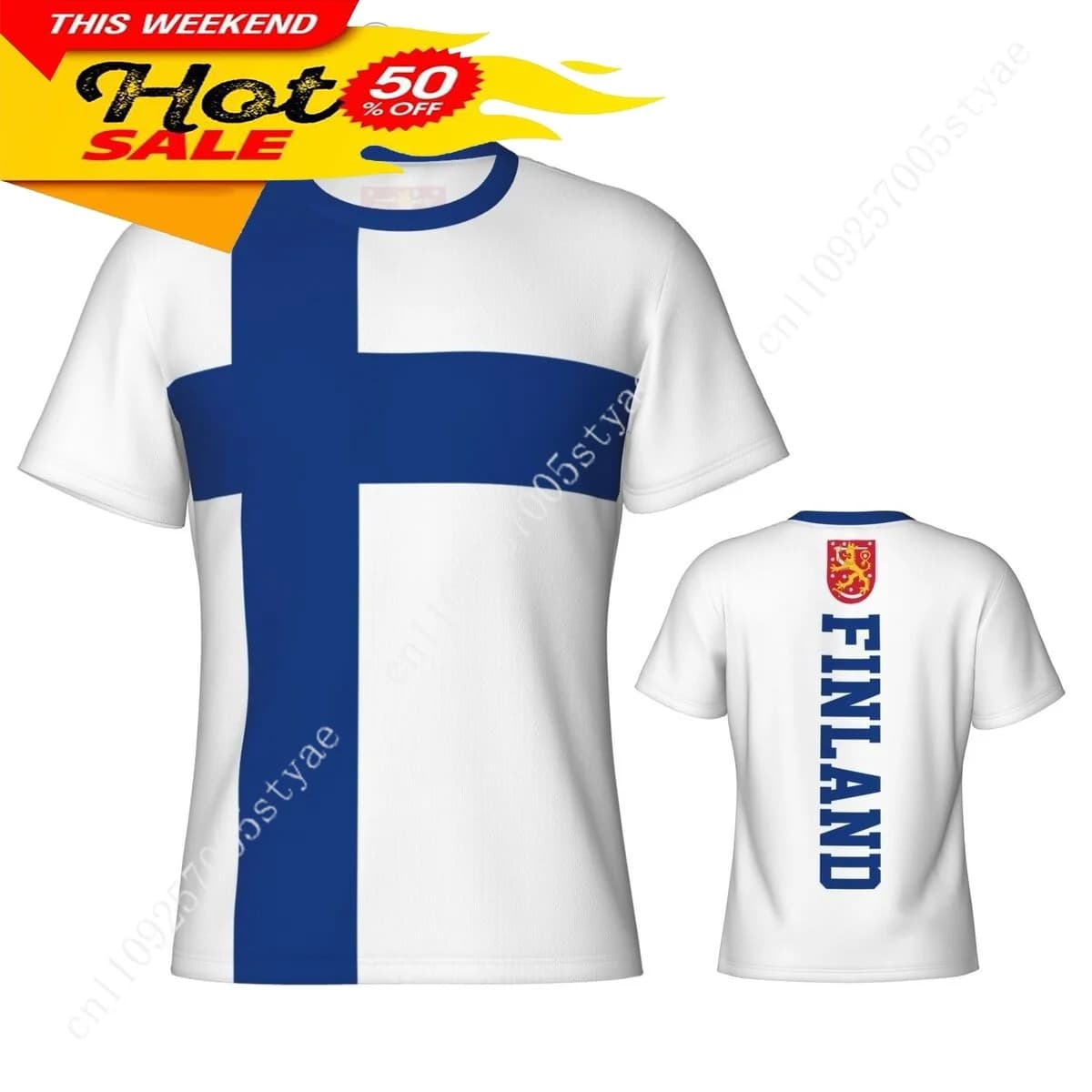 Finland Flag Finns Tshirt Men Tees 3D Sports Jersey Fashion Soccer Clothes Football Fans Gift Patriotic T-shirt Casual T Shirt