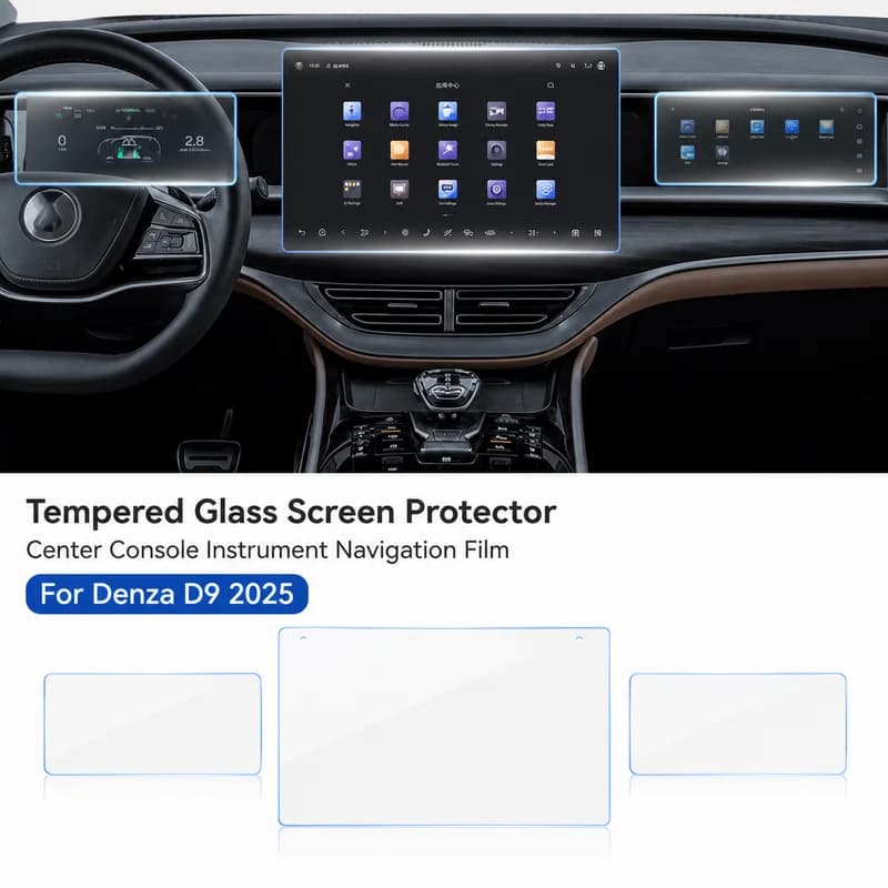 Tempered Glass Screen Protector For Denza D9 2025, Center Console Instrument Navigation Film, Interior Trim Accessory