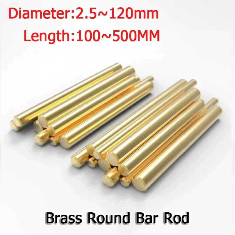 Brass Round Bar Rod Dia 3mm 5mm 6mm 7mm 8mm 8.5mm 9mm 9.5mm 10mm 10.5mm 11mm 12mm 13mm 14mm 15mm 16mm 17mm 18mm 19mm 20mm 22mm