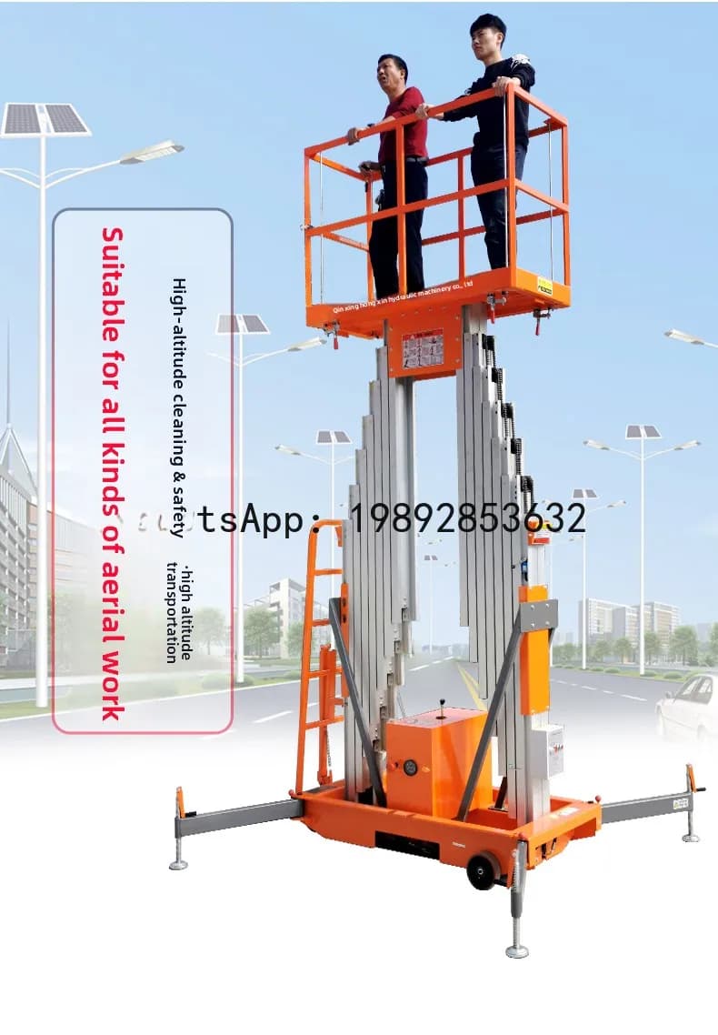 YFY Style Aluminum Alloy Lift Small Indoor Electric Ladder Hydraulic Platform Automatic