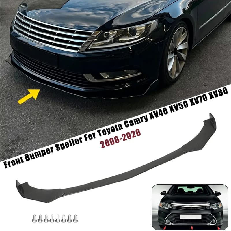 Sport Front Bumper Splitter Spoiler Lip For Toyota Camry XV40 XV50 XV70 XV80 06-26 5Pcs Adjustable Sectional Car Tuning Body Kit