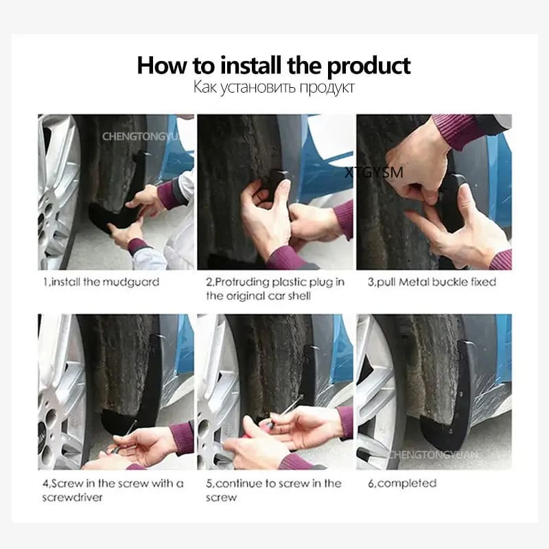 Mud Flaps Set of 4 for Hyundai Ioniq 5 2020-2024 Car Accessories for Fender Splash Guards Mudguard Black ABS Protectors Custom