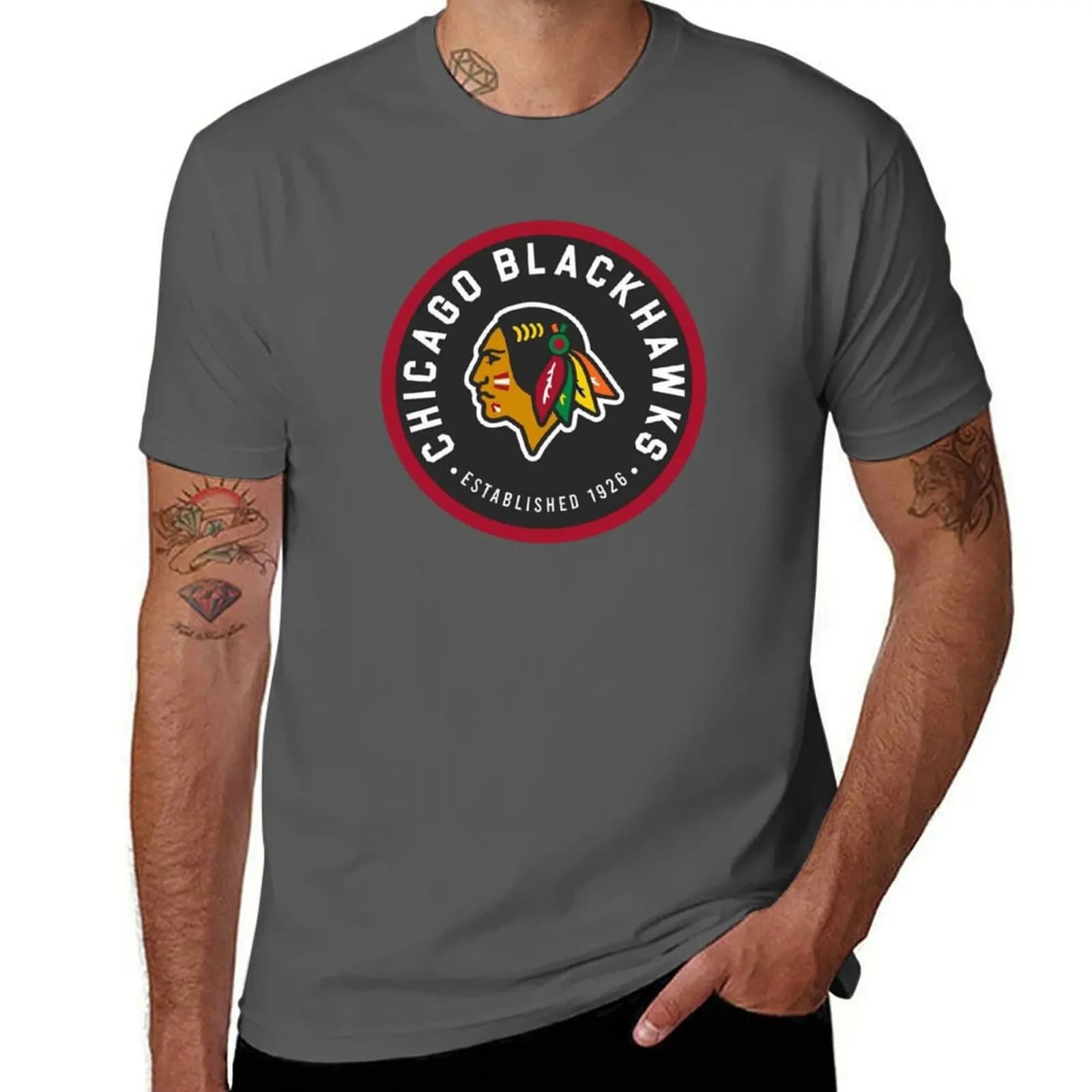 Chicago Blackhawks 1926 T-Shirt custom shirt funny shirt cotton graphics Anime t-shirt shirts graphic tee men