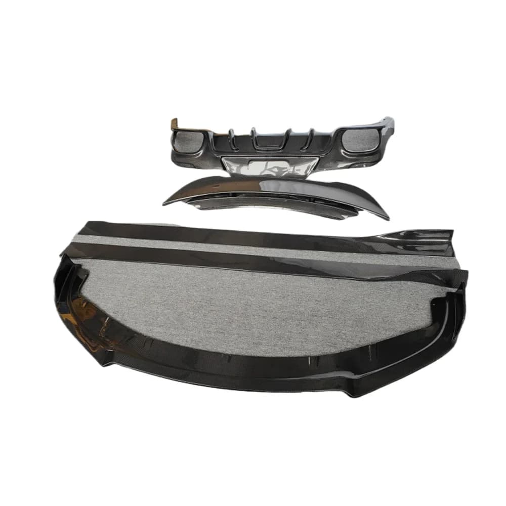 Upgraded Carbon Fiber Body Kit for 14-16 Year 970 Model Cars Featuring Front Lip Rear Diffuser Side Skirts and Spoiler