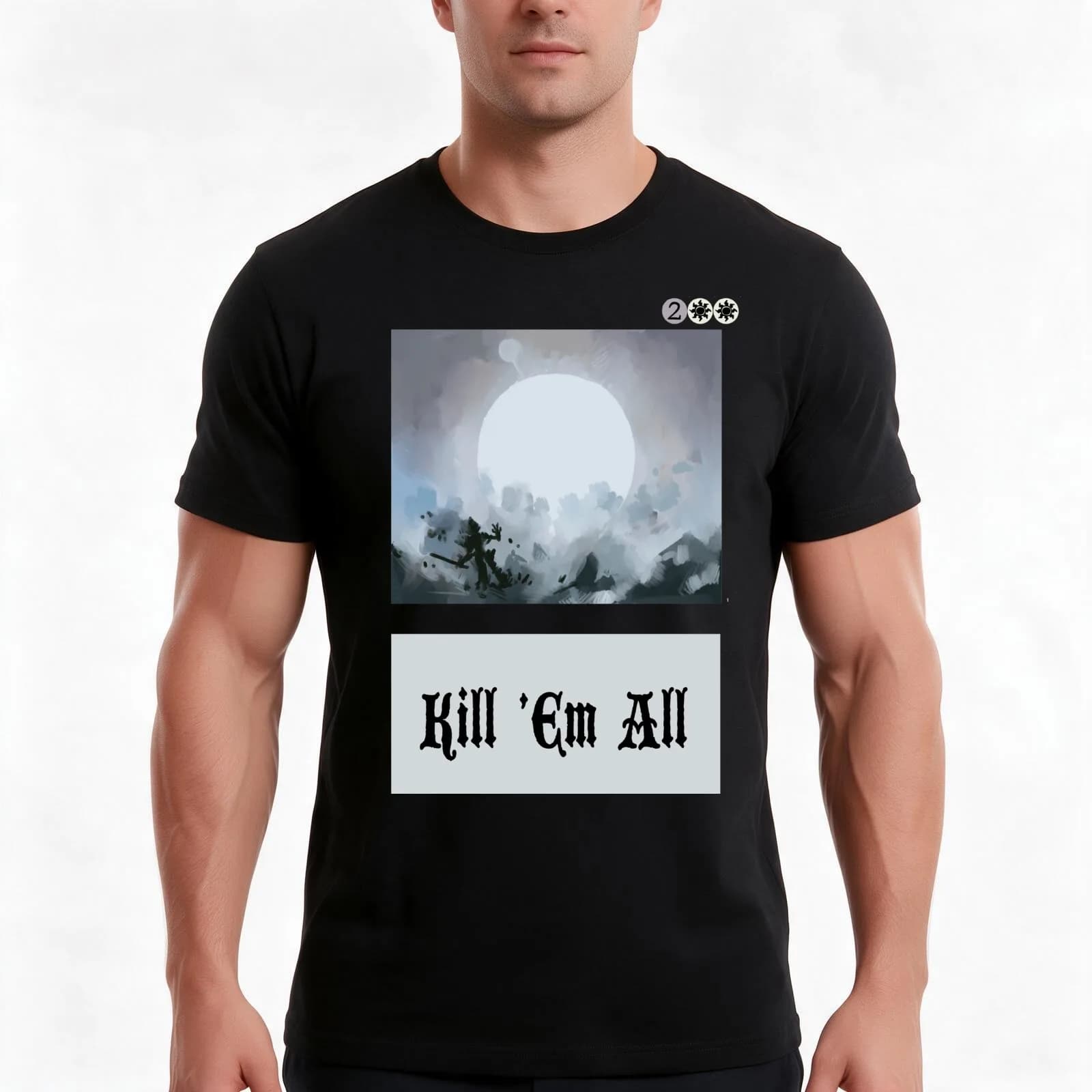 Wrath T-Shirt, Summer Casual Cotton Tee, Oversized Streetwear Tops, Vintage Graphic Print, Loose Fit Short Sleeve, 100% Cotton