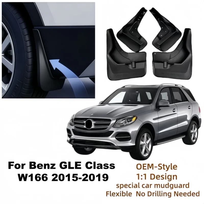 2015-2019 For Benz GLE Class W166 GLE 350 450 400Mudguard Fender Mud Flap Guards Splash Mudflaps Car Accessories Front Rear 4pcs