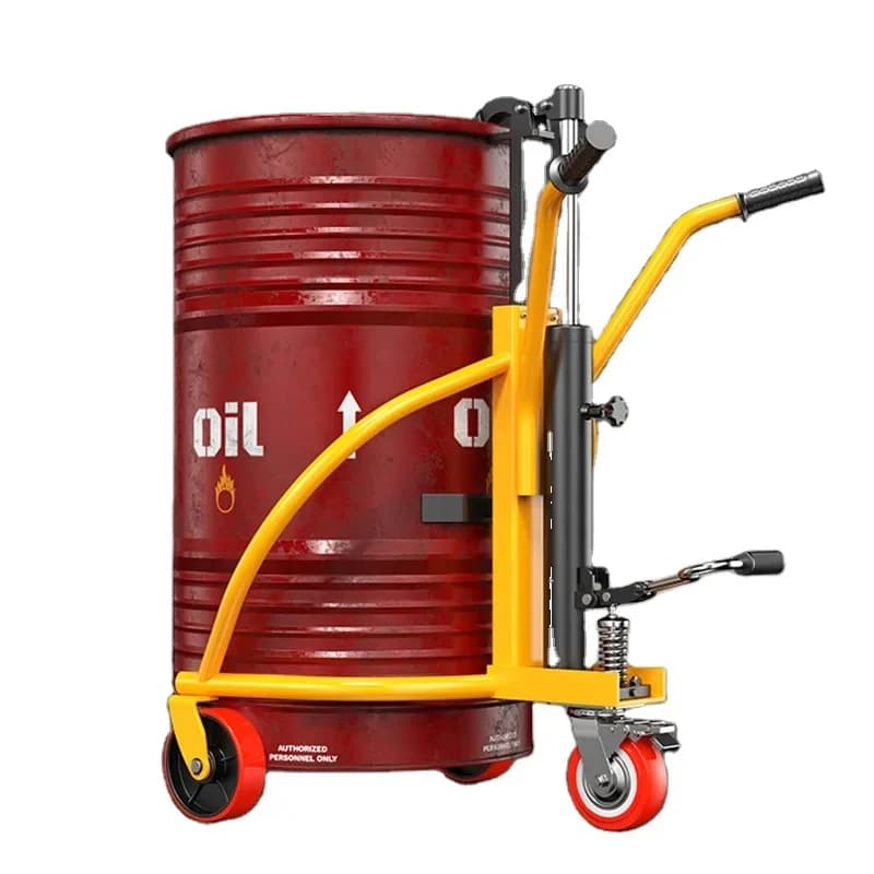 0kg -wheel Oil Manual Hydraulic Clamp Round Iron Drum Loading And Unloading Truck