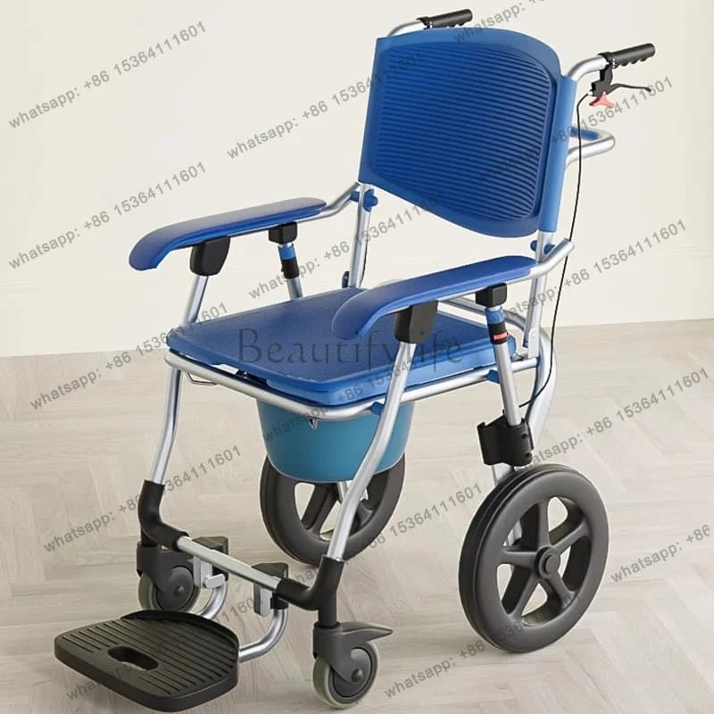 Toilet Potty Bathroom Chair Portable Elderly Wheels Medical Stool Space Saving Disabled Metal Silla Plegable Home Furniture