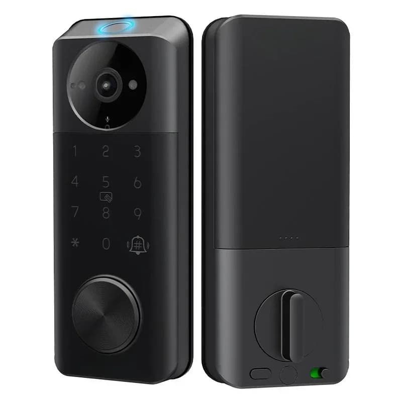 Automatic smart lock Electronic cat eye, visual smart door All-through  Password lock American wooden door dumb