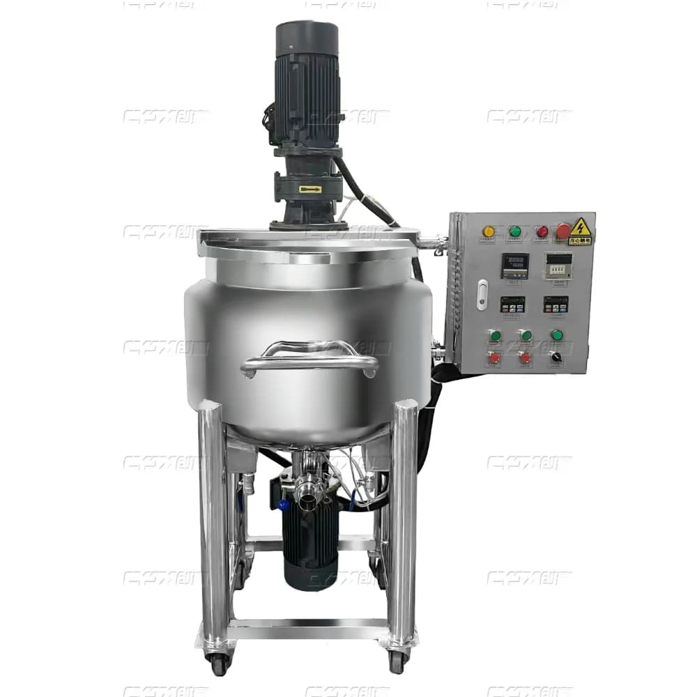 CYJX 50L Electric Heating Mixing Tank Gelatin Melting Tank with Homogenizer High Shear Mixer Industrial Mixer with Heater